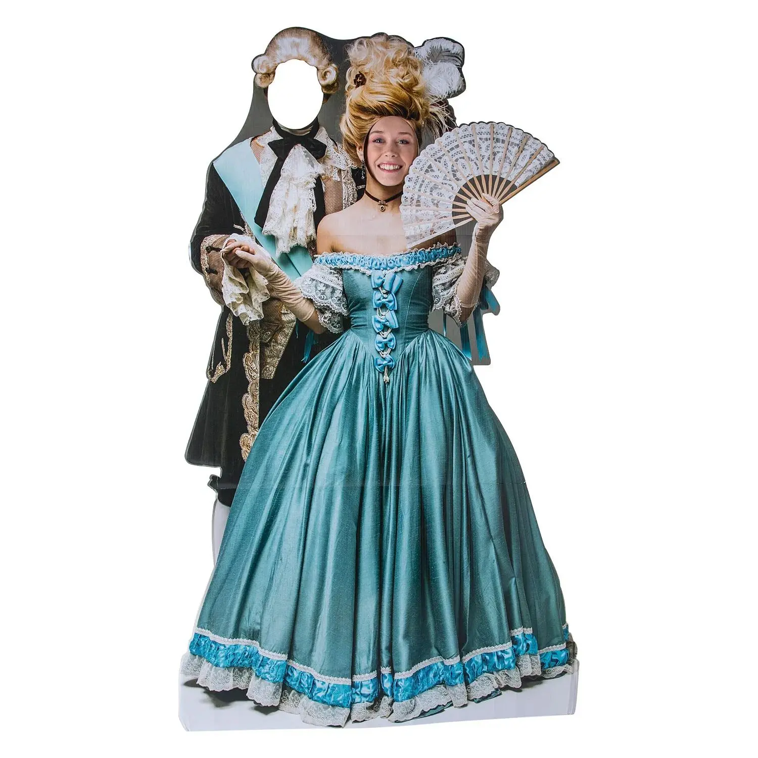 Victorian Couple Life-Size Cardboard Cutout Stand-Up, 42x72 in 1-Sided Party Decor for Holiday Photo Op