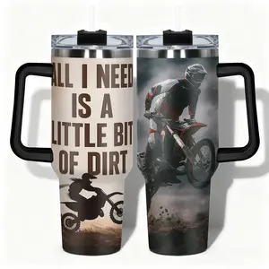 1pc Tumbler Water Bottle Vacuum Insulated Flask Motocross Dirt Bike Designs, Leakproof Large Capacity (40oz/30oz/22oz/20oz/14oz), Insulated Travel Drinkware, Drinkware Stylish Flasks, Needed for Gym, Hiking, Travel Ideal Birthday Christmas Gift