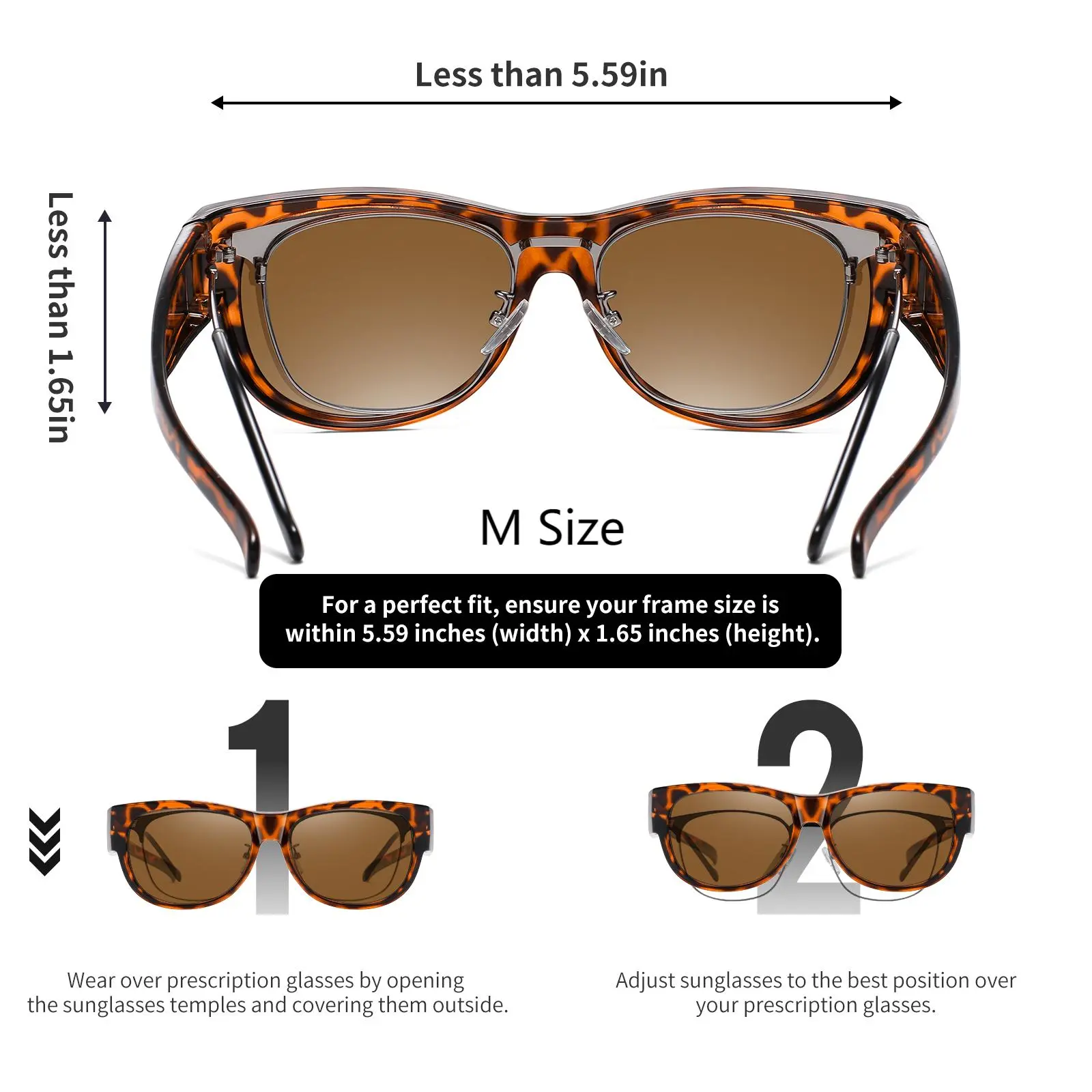 SummerVibes HAOLOTA Fit Over Glasses Sunglasses for Women 