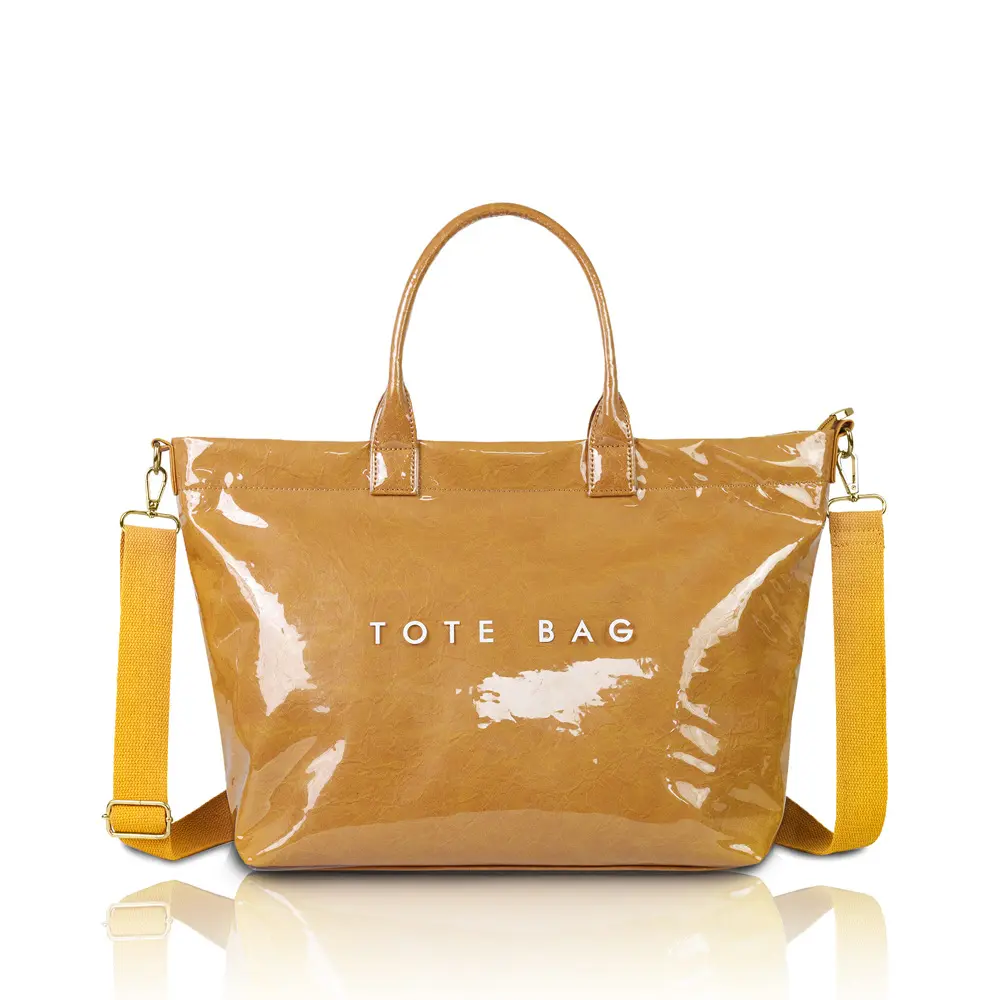 PVC tote bag with large capacity, DuPont paper-patterned fabric, waterproof tote bag for work and commuting