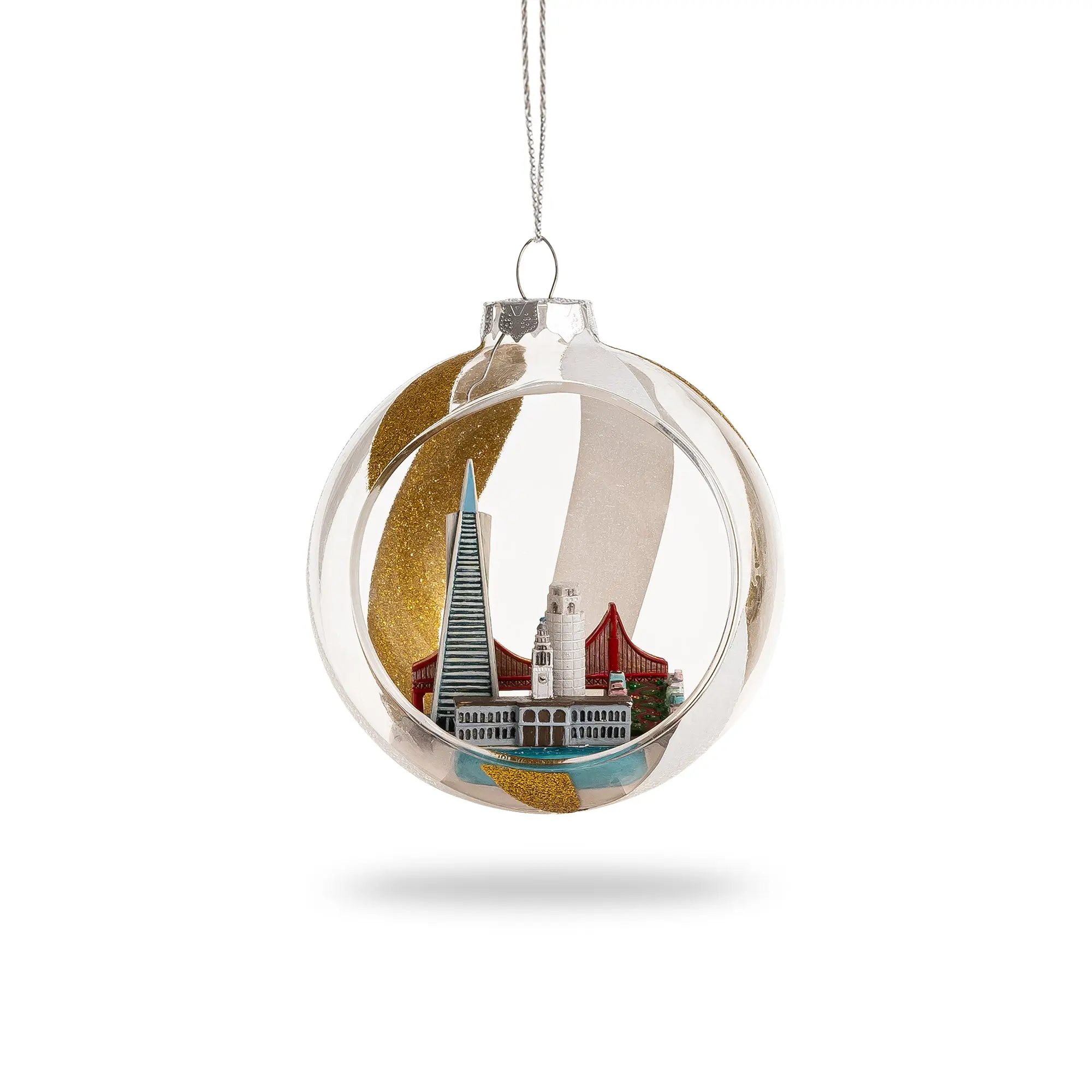 San Francisco Cityscape Glass Globe Ornament
