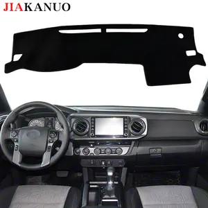 JIAKANUO Dash Cover Mat for 2019-2023 Toyota Tacoma Dashboard Pad Carpe Sunscreen Heat Insulation Anti Glare Reflective Protection Black Polyester with Silicone Anti Slip Particles