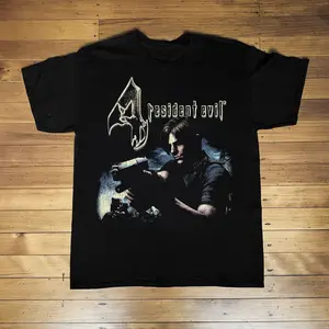 Leon T-Shirt, Game Resident Evil 4 Graphic Tees, Unisex Tshirt, Gifts Shirt, Menswear Womenswear Streetwear, Aesthetic, Heavyweight Cotton Comfort Top Regular Fit Y2k Outfit Outdoor Affliction Clothes