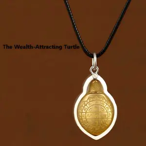 Double Luck with One Turtle - Lucky Turtle Pendant Necklace for Couples, Silver-Plated & Copper, Clearing Debts, Attracting Wealth, Ensuring Safety, Unisex Design, Christmas & Holiday Gifts