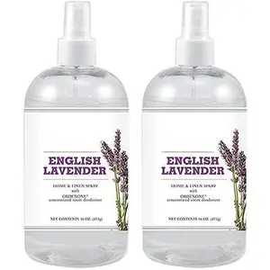 Air Freshener  & Linen  - 16 oz, Pack of 2 - Odor Eliminator - Made with Essential Oils (Lavender)