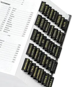 Bible Tabs for Women & Men, Bible Tabs for Study Bible, Large Print Bible Tabs for Easy Navigation, Bible Index Tabs, 66 Tabs Old & New Testament, Extra 9 Blank Tabs - Black