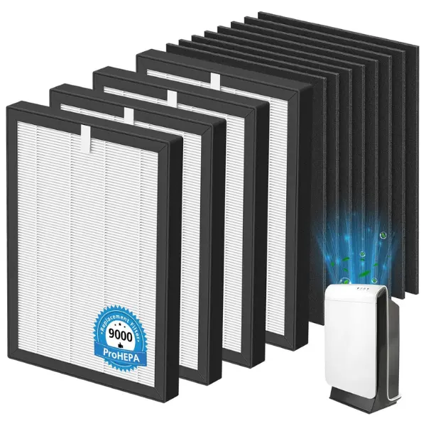 4 HEPA + 8 Carbon Filters