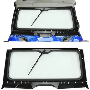 Front Glass Windshield Compatible with 2019+ Honda Talon 1000R 1000X 1000X-4 Full Windscreen W/Wiper Aluminum Frame