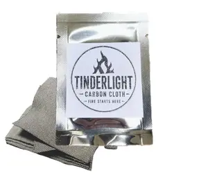 Tinderlight Carbon Char Cloth Lightweight Non Toxic Fire Starter