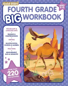 4th Grade BIG Workbook: All Subjects for Kids 9 - 10 includes 220+ Activities, Math, Reading Comprehension, Vocabulary and Language Arts
