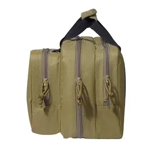 VEVOR Range Bag for 2 Pistols Tactical Gun Bag 2-in Pistol Bags Brown, Range Bag for Handguns Gun Case Bag with Lockable Zipper for Shooting Range Outdoor Hunting