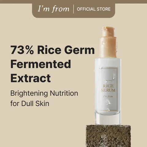 [I'm From Official Shop] Rice Serum, 73% Fermented Rice Embryo Extract | Boost Collagen, Vitality, Supply nutrients to skin Healthy Glow Moisture Skincare Skin Repair Comfort Skincare Korean Moisturizer Hyaluronic Niacinamide Hydrate Hydrating