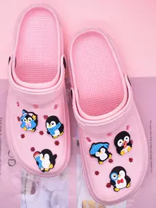 16 Piece Penguin Theme Shoe Charms, Abs Material DIY Animal Decorations, Suitable for Sandals, Slippers, Party & Dance Accessories