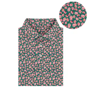 The Azalea -Men's Short Sleeve Performance Polo, Golf Polo Shirt, Men's Short Sleeve Polo, 3D All Over Print Shirt,Gifts For Him or Her