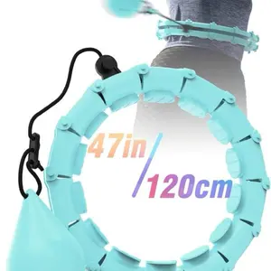 Weighted Smart Fitness Hoop with Massage for Adults Plus Size 24-Section Design 47in/120cm Enhancing Workout Routine