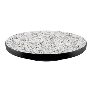 Sturdy Round Granite Lazy Susan Tableware - 3 Different Sizes, Handcrafted in USA, for Kitchen Table Top, Room Decor