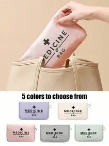 1 portable medicine bag, compact pill organizer and first aid kit, suitable for daily/outdoor/travel medication storage, essential for health-conscious and on-the-go users