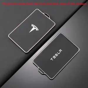 Tpu Leather Car NFC Key Case Shell Cover Fob for Tesla Model 3 Model S Model X Model Y, Keyless Protector Holder, Interior Car Accessories, Auto Accessories