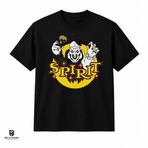 Funny Spirit Halloween Clown Graphic T-Shirt Vintage Horror Circus Tee Spooky Season Unisex Halloween Streetwear Shirt