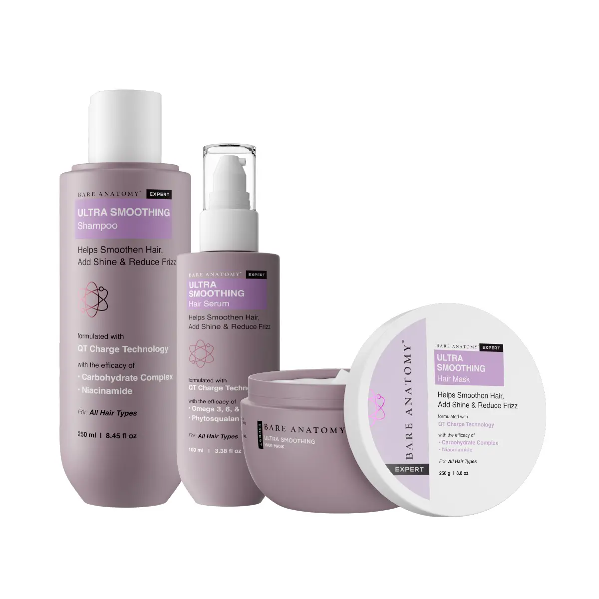 Bare Anatomy Ultra Smoothing Hair Trio – Shampoo, Mask & Serum Bare Anatomy Ultra Smoothing Hair Trio – Shampoo, Mask & Serum