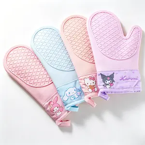 Sanrio Hello Kitty Heat-Resistant Gloves for Cooking Enthusiasts - Fun & Safe Kitchen Gear with Charming Design - Cleaning
