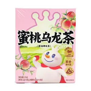 MIXUE Peach Oolong Tea Bags - 5 Bags in (25g) - Brew Hot or Cold - Sweetened with Individual Rock Sugar Packets - Refreshing Fruit Tea for Easy Brewing