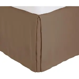 Linen Plus Queen Size Luxury Tailored Bed Skirt 14" Drop Pleated Styling Dust Ruffled Solid Taupe New