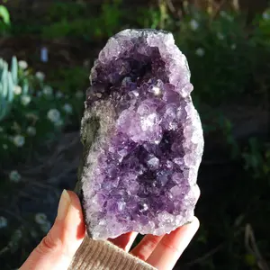 4.25in 1.3lb Amethyst Geode Crystal Cathedral Cluster, Uruguay