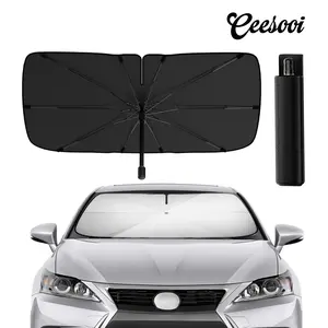1pcs Foldable Anti-UV Windshield Sunshade, Multipurpose Car Front Window Heat Protective Umbrella for Sedan SUVs, Automotive Exterior Accessories for Men & Women, Car Stuff, Vehicle outdoorfun Father's Day Gifts