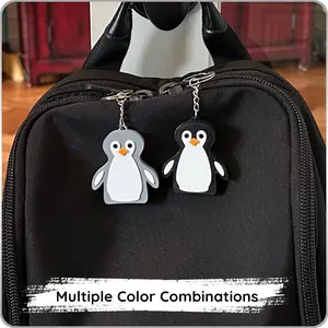 Penguin Keychain, Penguin Key Fob, Penguin Bag Pull and Gift Idea