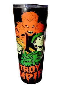 Destroy All Vampires The Lost Boys Frog Brothers David 20oz Stainless Steel Tumbler with Straw & Lid Insulated Portable Drinkware