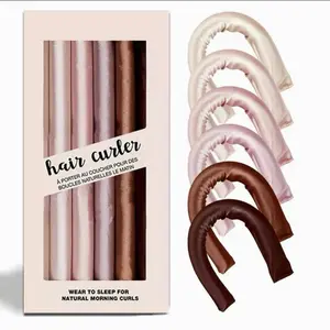 HeatlessGlam Satin Heatless Curling Rod Set – No Heat Hair Curlers for Overnight Waves