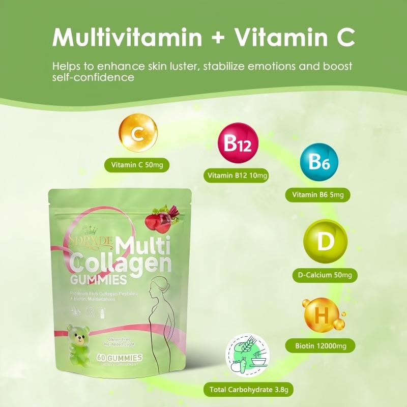 SDRXDE Sugar-Free Cranberry Probiotic & Collagen Gummies for Women, Individually Wrapped Daily Wellness Support c e vitamins Organic Liposomal Lymphatic Triple Herbal Health Drops alpha 10-in-1 shilajit gummies healthy age zeaxanthin vitamin d3 k2 mk7 pm