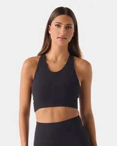 Elle Cropped Tank Top Onyx, XS
