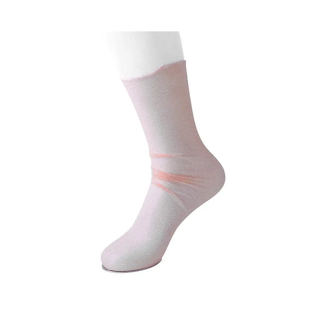 Pink Sheer Metallic Women’s Sock