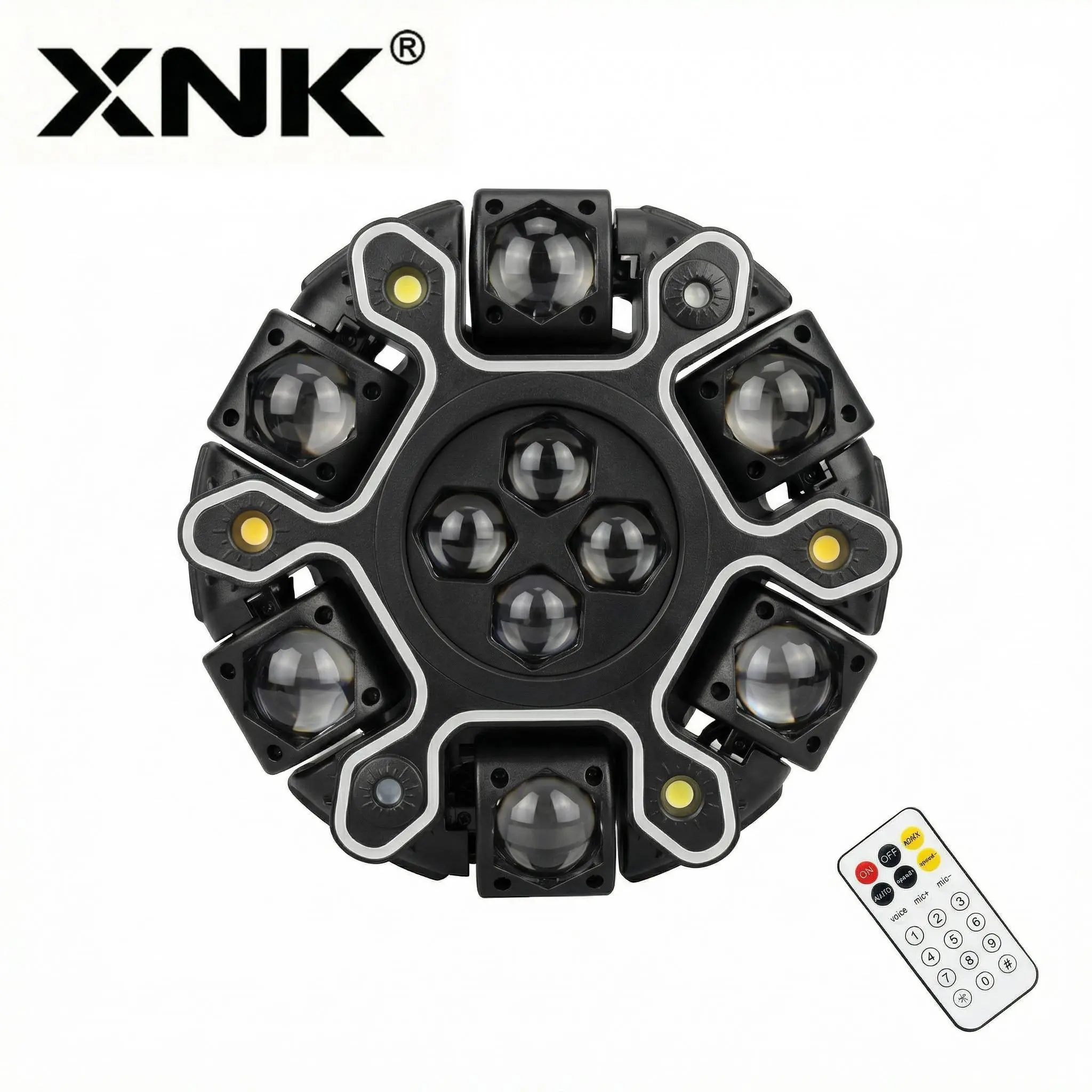 XNK 200W Moving Head DJ Light - RGBW Color Changing Beam with Honeycomb Effect, DMX512 Sound-Activated, Super Bright LEDs, Smart RGB Lighting for Party & Stage Commercial Lighting (tiktokshopspringglowup summergarden) summergarden,campingessentials,outdoo