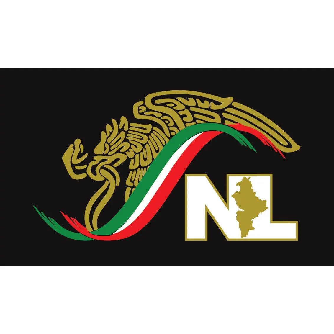 Mexico Eagle Nuevo Leon Sticker | Car window vinyl sticker decal Gobierno de Mex. Mexico Aguila logo Mexican Flag NL Trokiando Regios