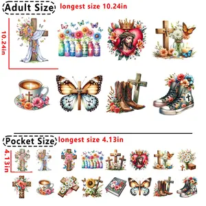 Christian DTF Iron On Heat Transfer Vinyl Bundle DIY for Fabric Cloth Transfer