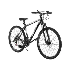 VEVORMountainBike, 29 inch MTBBicyclewithFrontSuspension, 21 SpeedsSHIMANO TwistShifting, ComfortSaddle, DualDiscBrakes, AluminumAlloy Frame, AdultSportCyclingBicycleforMenWomenTrailSnow