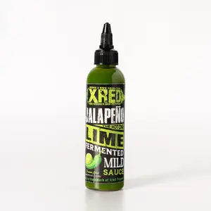 Xred's Jalapeño Lime Mild Sauce - Jalapeño Pepper Puree, Premium Louisiana Cane Vinegar, Lime, 2-Year Shelf Life, Louisiana Style Hot Sauce. Citrus Umami. Savor the Flavor.
