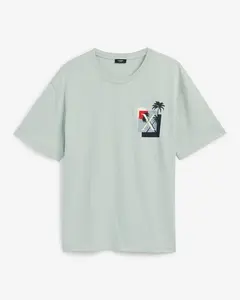 Express Classic Fit Mini Sunset X Logo Cotton Graphic T-Shirt