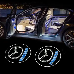 2pcs LED HD Car Door Welcome Light, Auto Logo Projector Lamps for Mazda 2 3 Axela Atenza 17-20 Ms Mazda 6 Cx-5 Cx3 Accessories