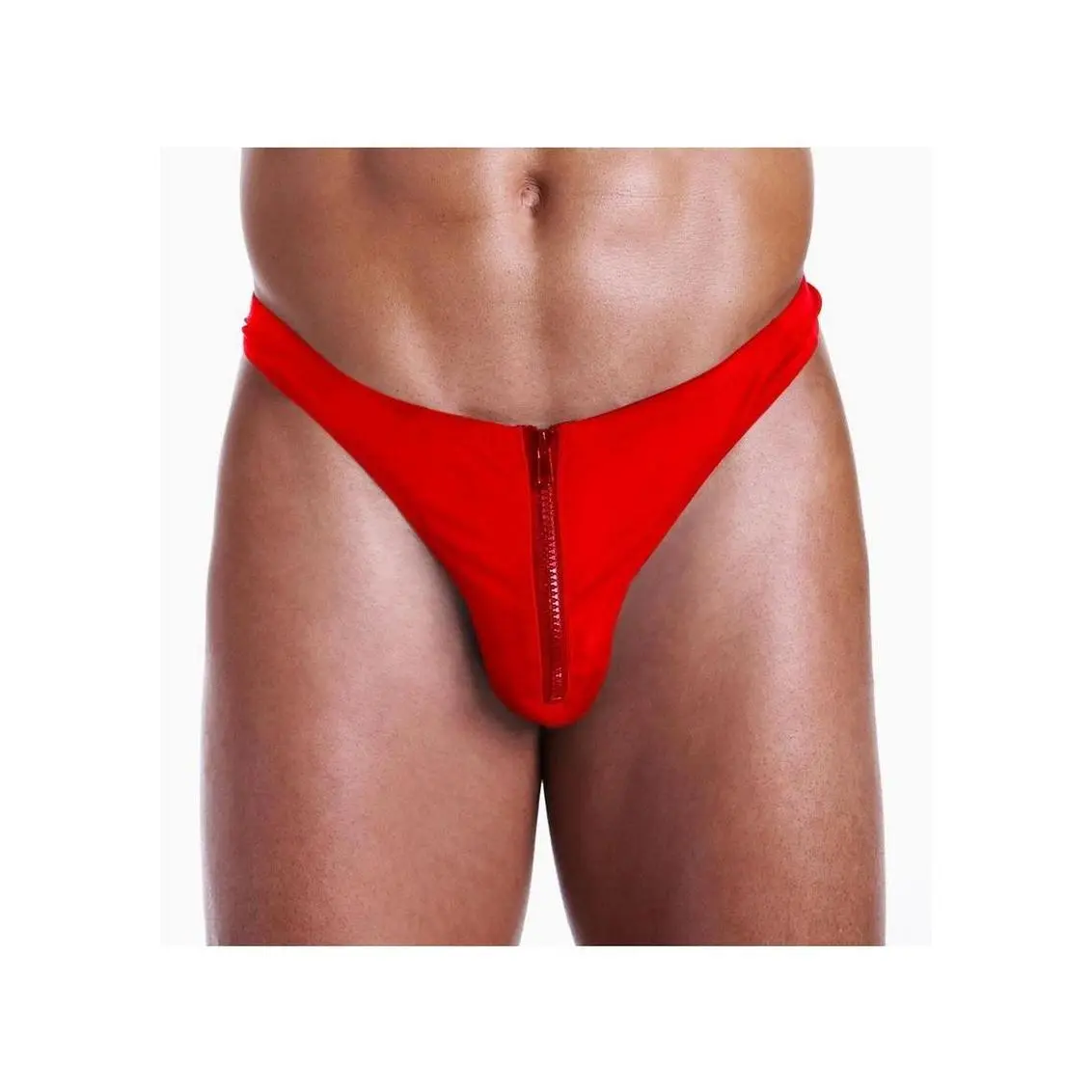 Fundies Unzip It Thong with Rose Petals