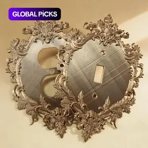 Gothic Style Carved Decorative Switch Panel Decor, Multi-Style Classical Artistic Design Wall Art, Vintage Wall Decoration for Living Room Bedroom Study Ornaments