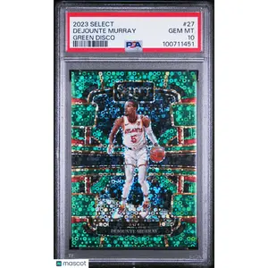 2023-24 Panini Select Dejounte Murray Green Disco Prizm Concourse #/5 Hawks