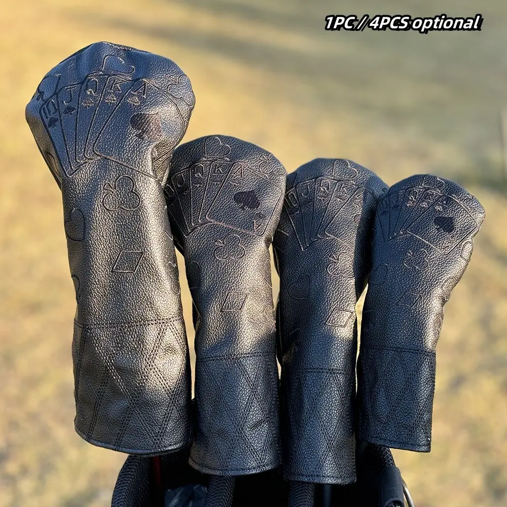 Poker Style Golf Protective Case, Durable Golf Club Head Cover, Golf Accessories for Men & Women, Golf Supply, Golf Club Head Cover, Golf Pack, Golf Gear