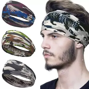 Ice Silk Camouflage Sports Headband - Sweat-Absorbing, Non-Slip Elastic Headscarf, Suitable for Running, Gym, 3 Camouflage Options Available hair band, Moisture-Wicking Sports Headbands, Sporty Sports Headbands