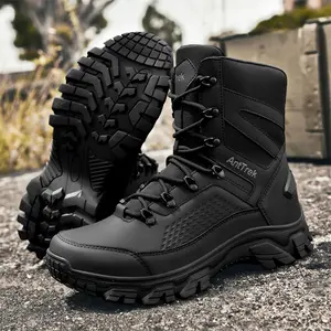 Men's All-Terrain Tactical Closed Footwear - Rubber Outsole with 5mm Deep Tread, Military-Style Laces, Breathable Mesh, Durable for Desert Assaults, Jungle Warfare Operations