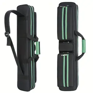 High-Capacity Oxford Cloth Pool Cue Case – Holds 4 Cues & 3 Shafts, 7 Pockets, Soft Durable Billiard Bag with Adjustable Shoulder Strap, Travel‑Ready Cue Stick Case