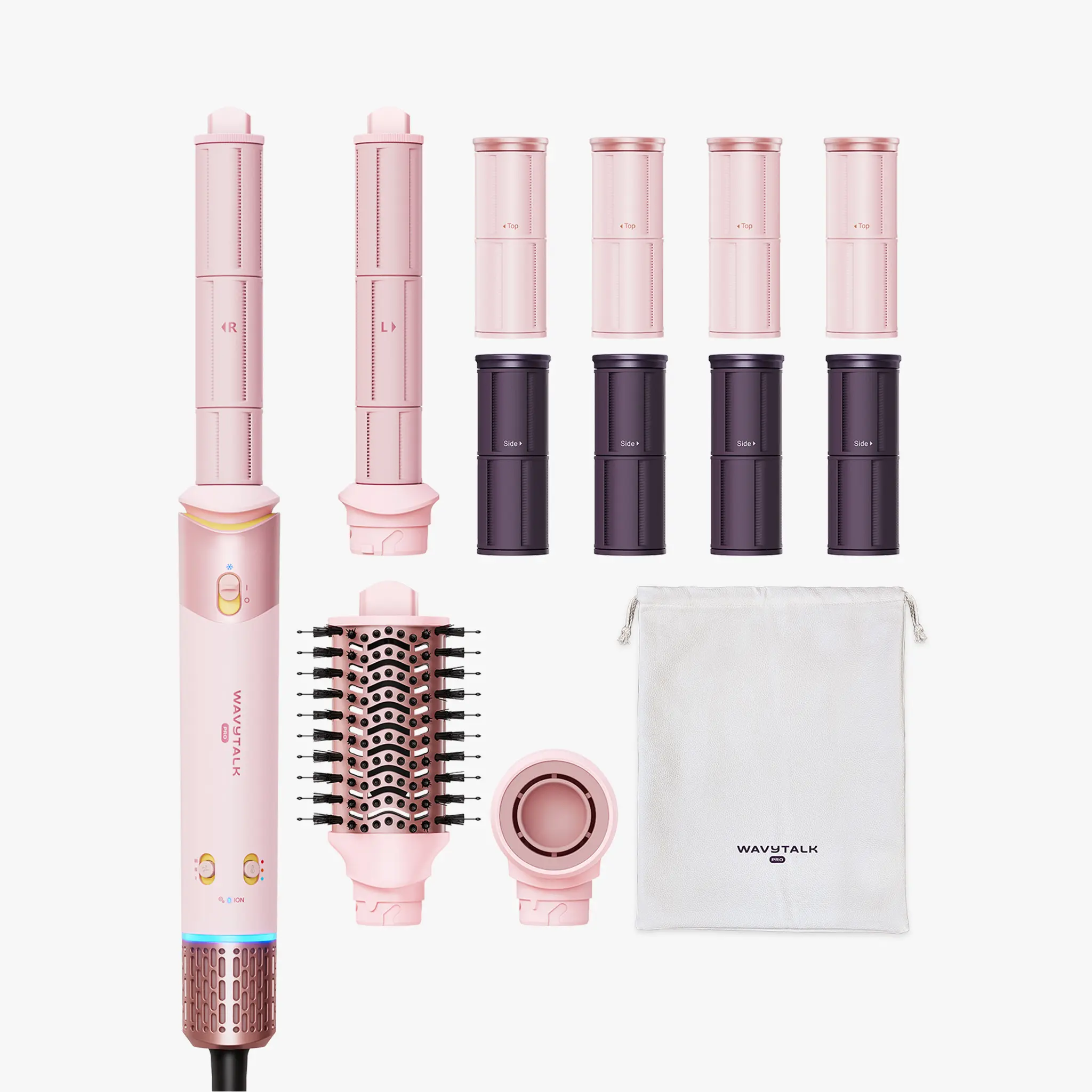 Wavytalk Airshape Set for Salon Blowout at Home | 4-in-1 Hair Dryer & Multi-Styler with Auto-Wrap Curlers, Volumizing Brush, Less Heat Damage, Ionic Anti-Frizz